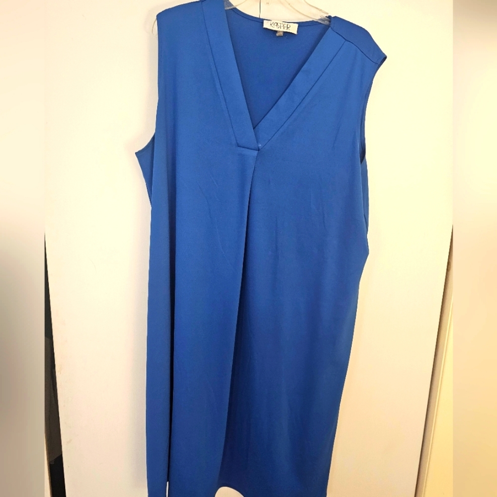 Elegant Blue Sleeveless Dress